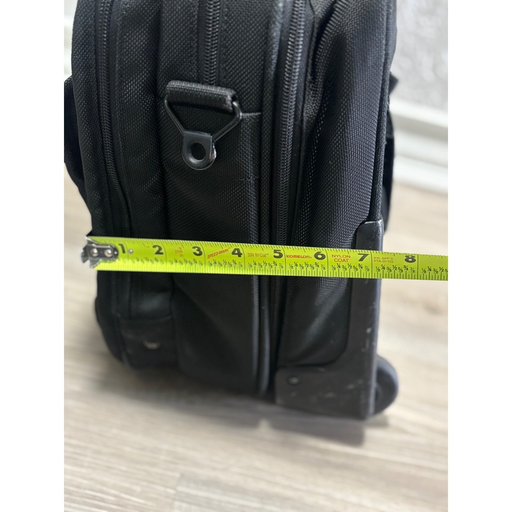 Tumi Alpha Deluxe Wheeled Briefcase Black Ballistic Nylon Laptop Bag 2207D3‎ - Picture 6 of 16